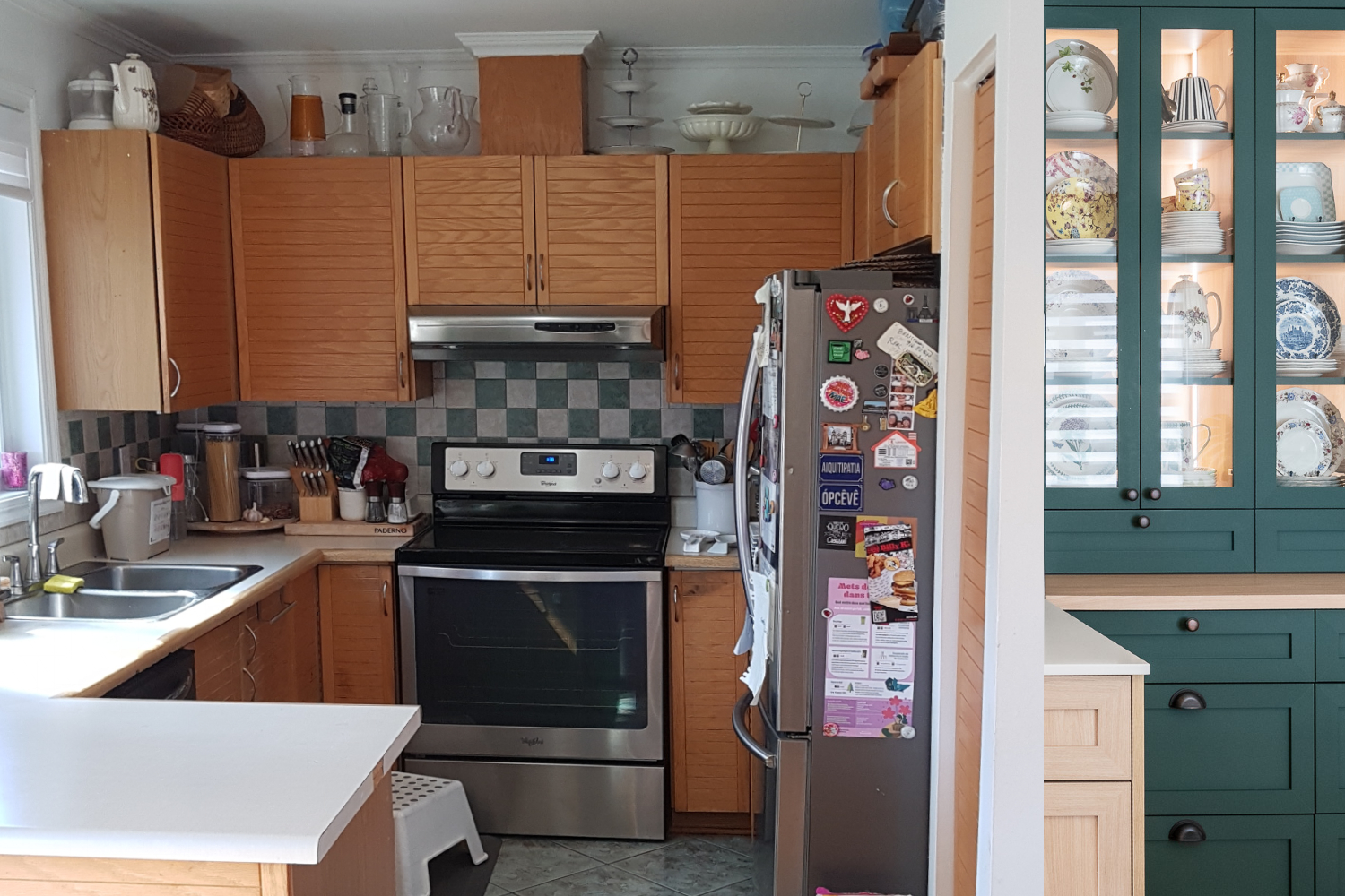 cuisine optimisée vert bois grege lachine avant